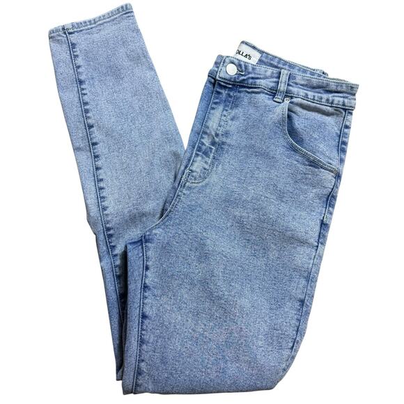 Rollas Eastcoast Ankle High Rise Skinny Jeans Medium Wash Size 31 Denim Skater - Picture 1 of 7